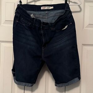 Signature by Levi Strauss Dark Blue Women's Bermuda Shorts